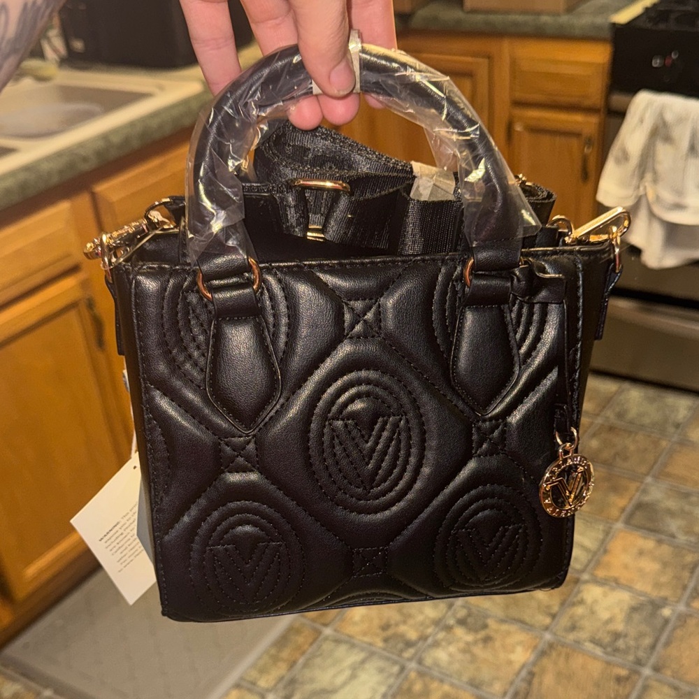 Valentino Orlandi Black Quilted Mini Bag